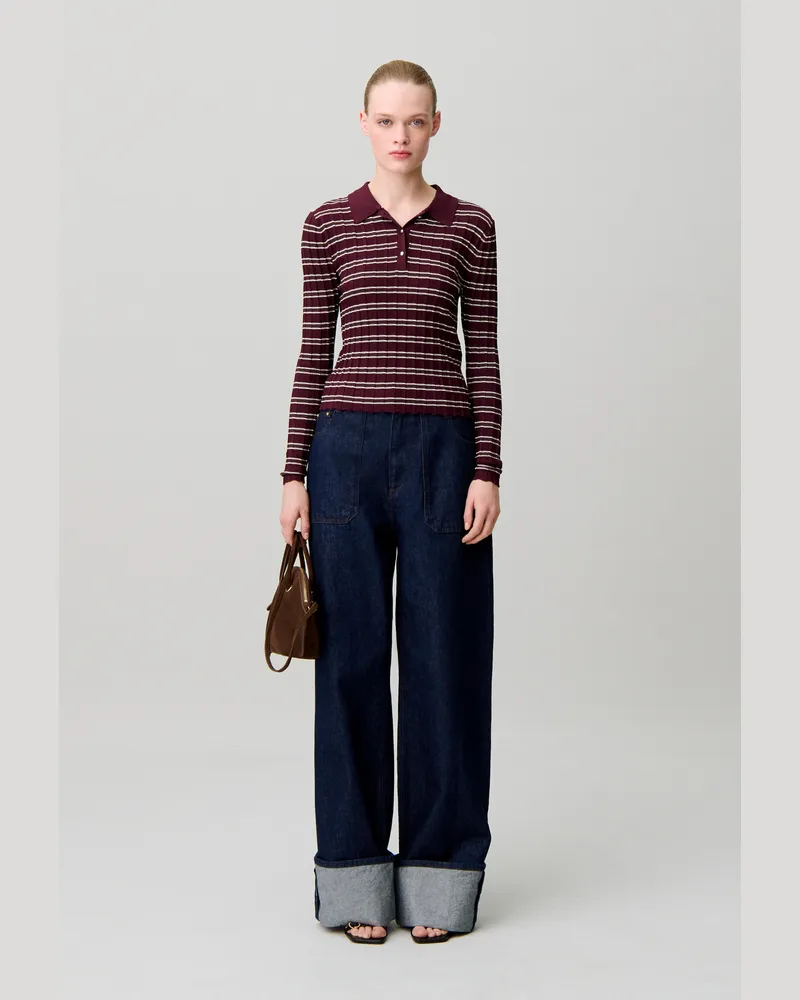Claudie Pierlot Bunt gestreifter Strickpullover Multico