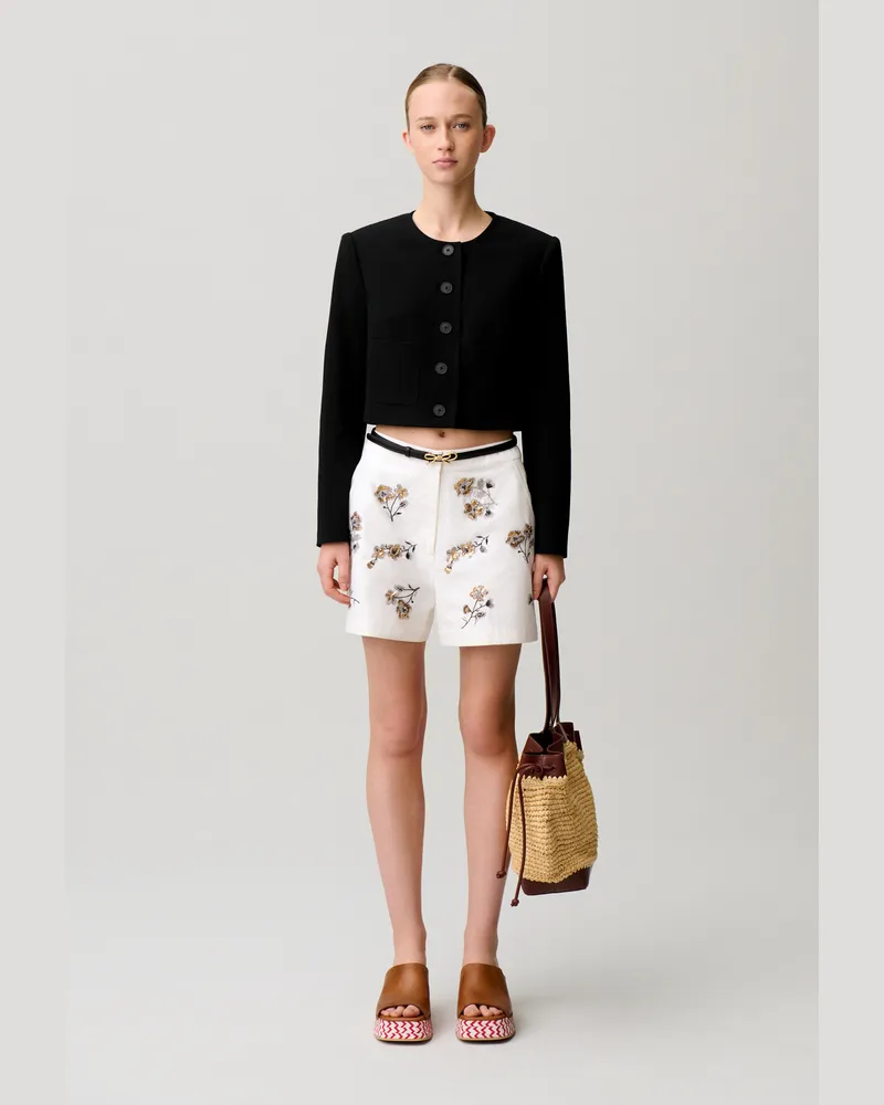 Claudie Pierlot Jacke mit Rundhals Schwarz