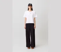 Weites Baumwoll-T-Shirt, kurz