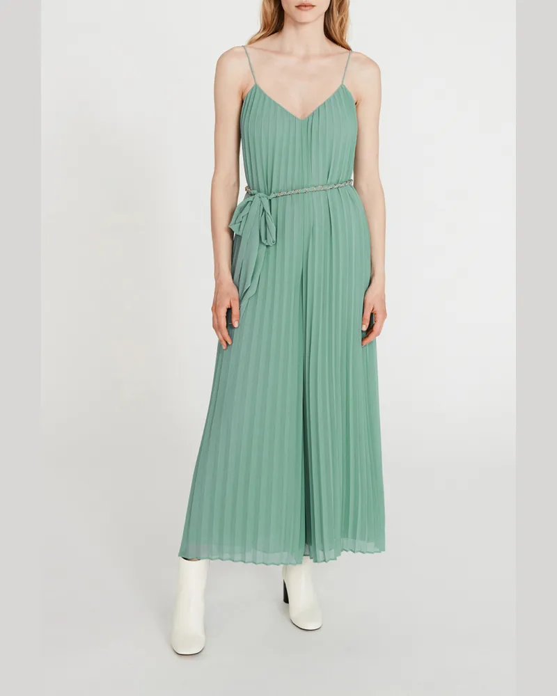 Claudie Pierlot Plissee-Kombi mit Trägern Wasabi