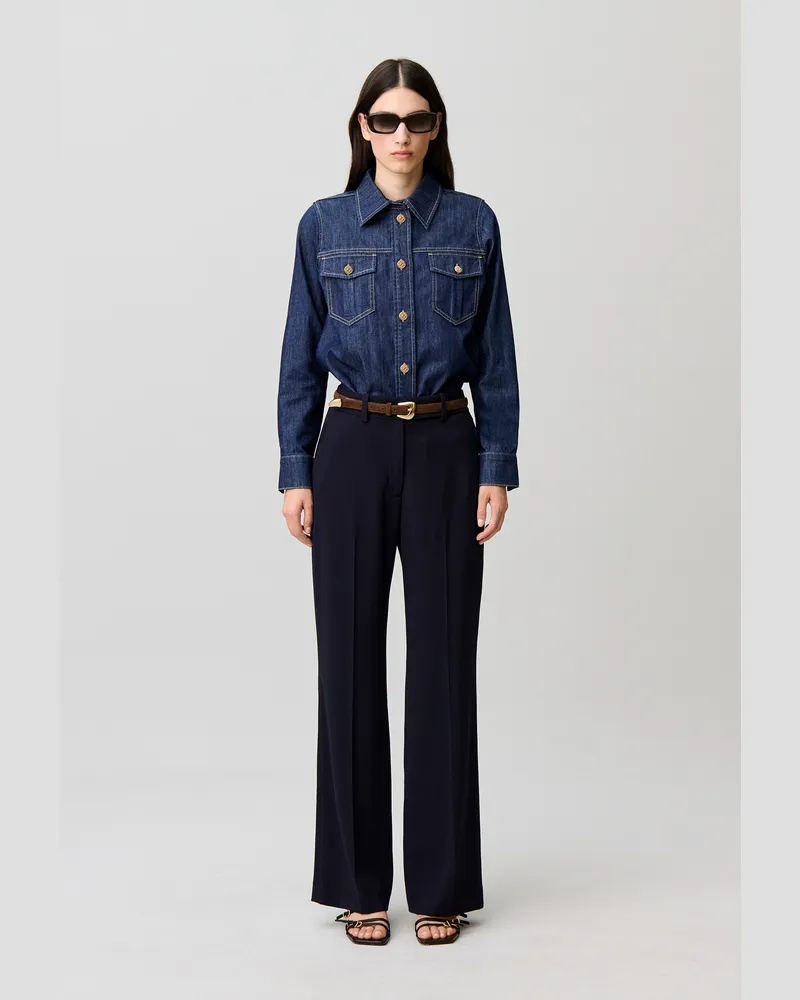 Claudie Pierlot Gerade geschnittener Anzughose Marine