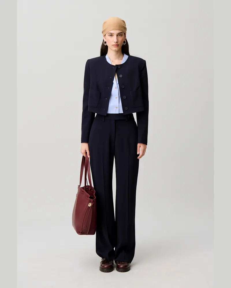 Claudie Pierlot Jacke mit Rundhals Marine