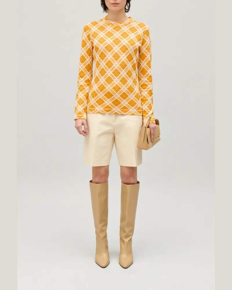 Claudie Pierlot Pullover Karomuster Gelb Multico
