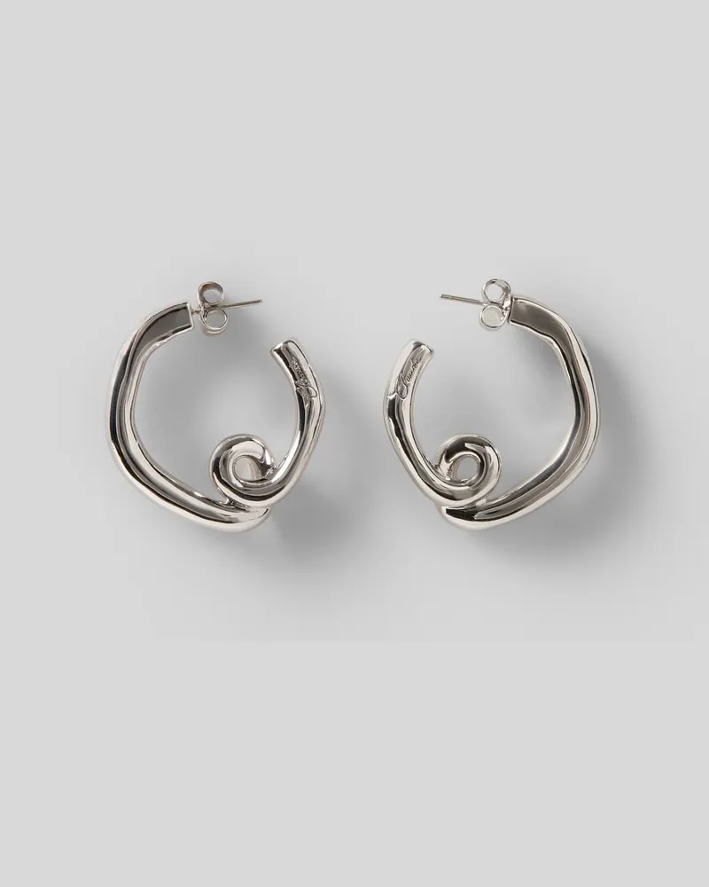 Claudie Pierlot Ohrringe mit Claudie-Gravur Silber