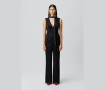 Fließender Satin-Jumpsuit