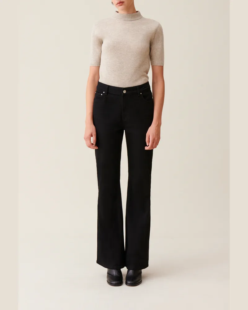 Claudie Pierlot Schwarze Schlagjeans Schwarz
