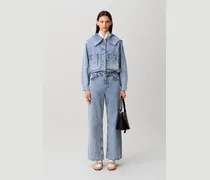 Denim-Jeans mit weitem Bein
