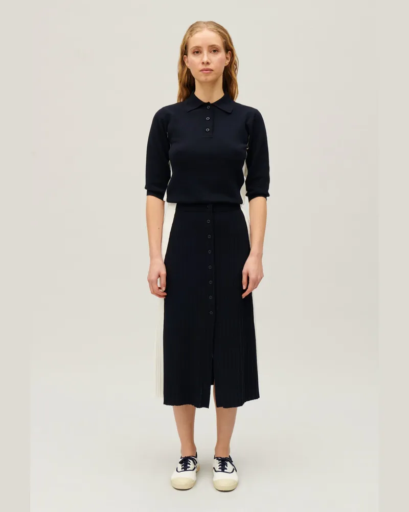 Claudie Pierlot Midi-Rock zweifarbig Zweifarbig