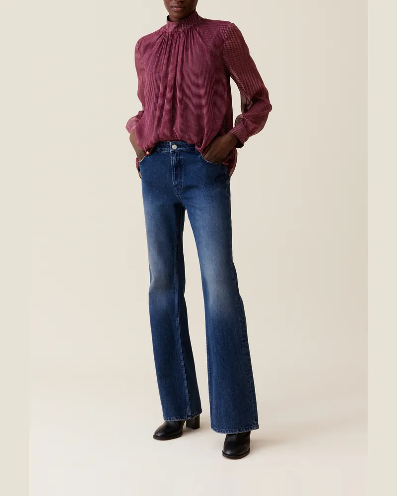 Claudie Pierlot Fließende Lavallière-Bluse Rosa