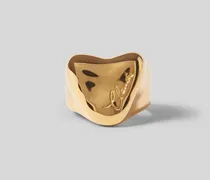 Gehämmerter Herz-Siegelring