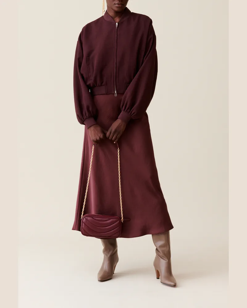 Claudie Pierlot Fließender Cappuccino Bomberjacke Cappuccino