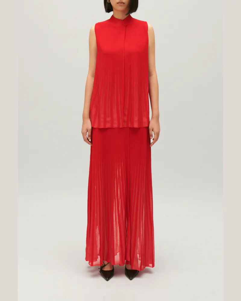 Claudie Pierlot Fließendes Top ohne Ärmel Rot