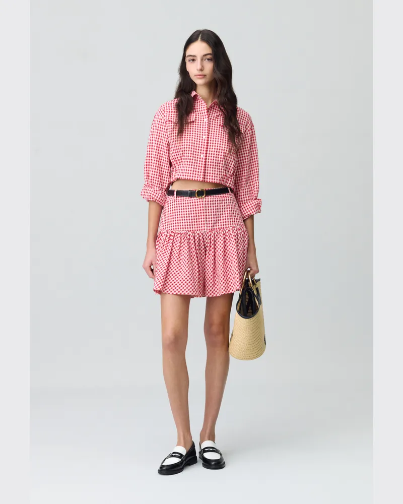 Claudie Pierlot Kurzer Vichy-Karo-Rock Zweifarbig