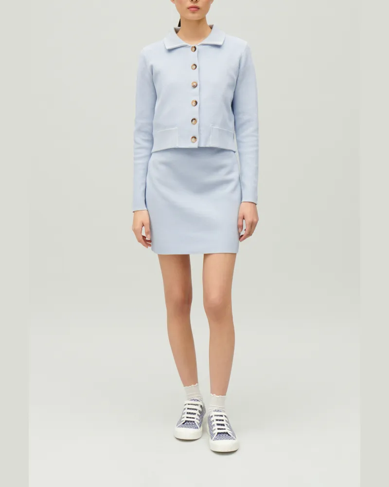 Claudie Pierlot Kurzer Rock mit hoher Taille Himmel-blau
