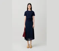 Kleid in Materialmix-Lagenoptik