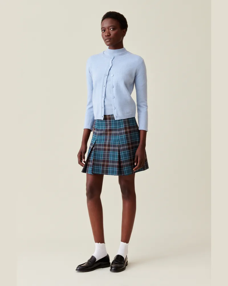 Claudie Pierlot Rock aus Wollstoff mit Karomuster Multico