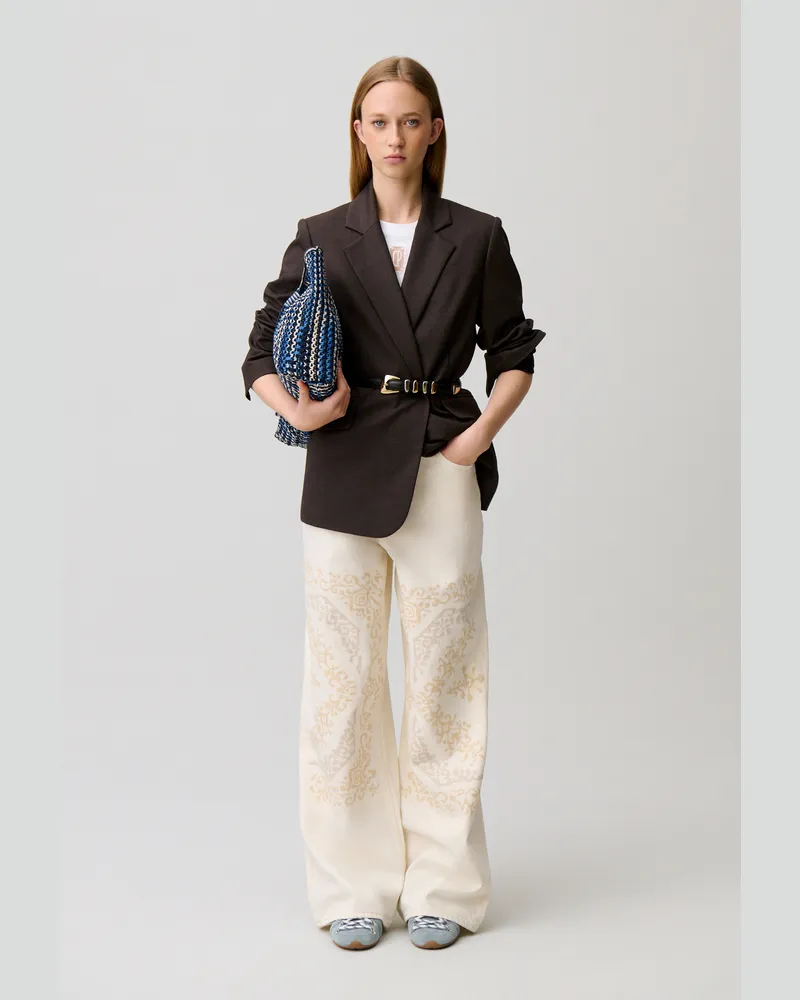 Claudie Pierlot Blazer-Jacke im Anzugstil Braun