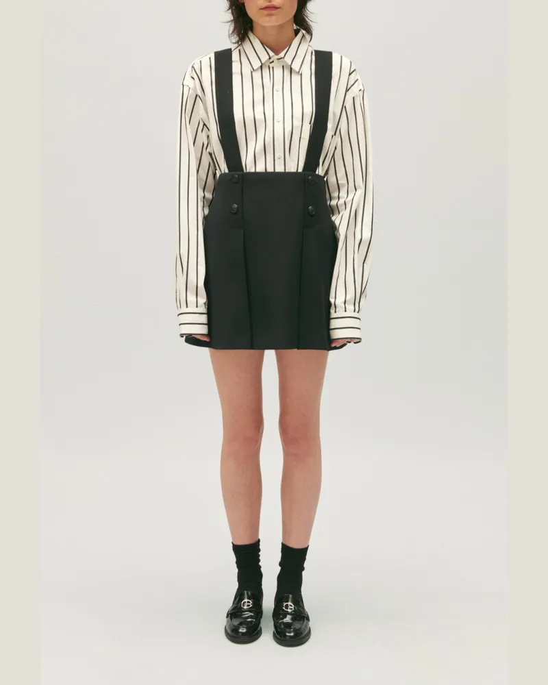 Claudie Pierlot Kurzer Rock mit Trägern schwarz Schwarz