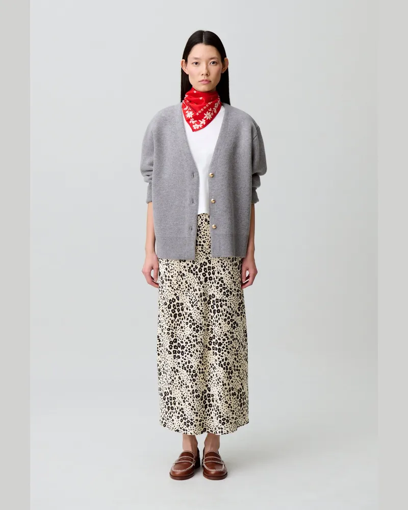 Claudie Pierlot Oversize-Cardigan aus Wollmischung Grau