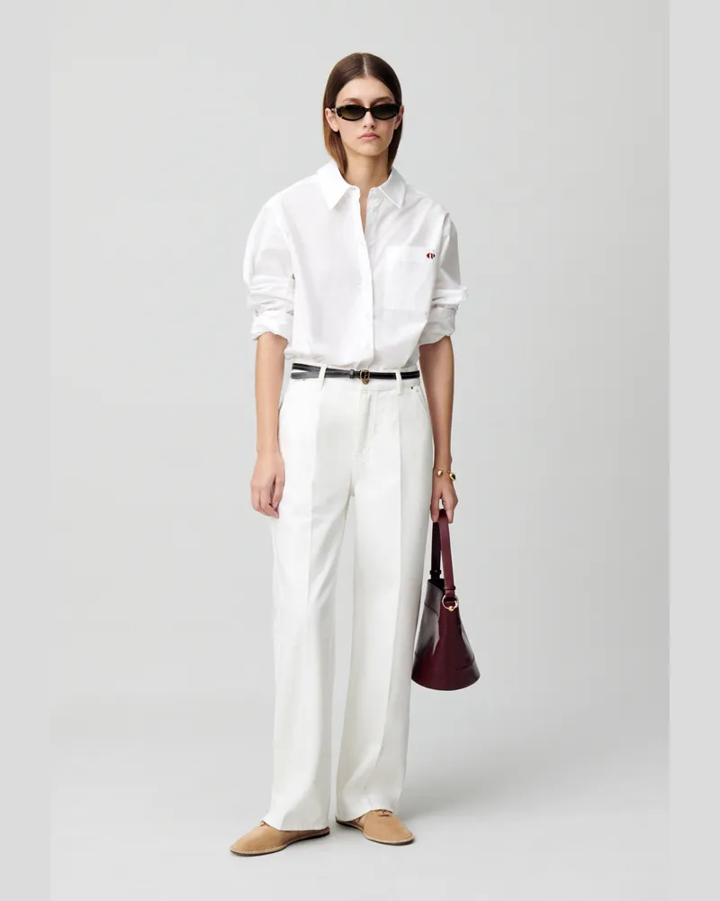 Claudie Pierlot Jean Marc breite Jeans Ecru