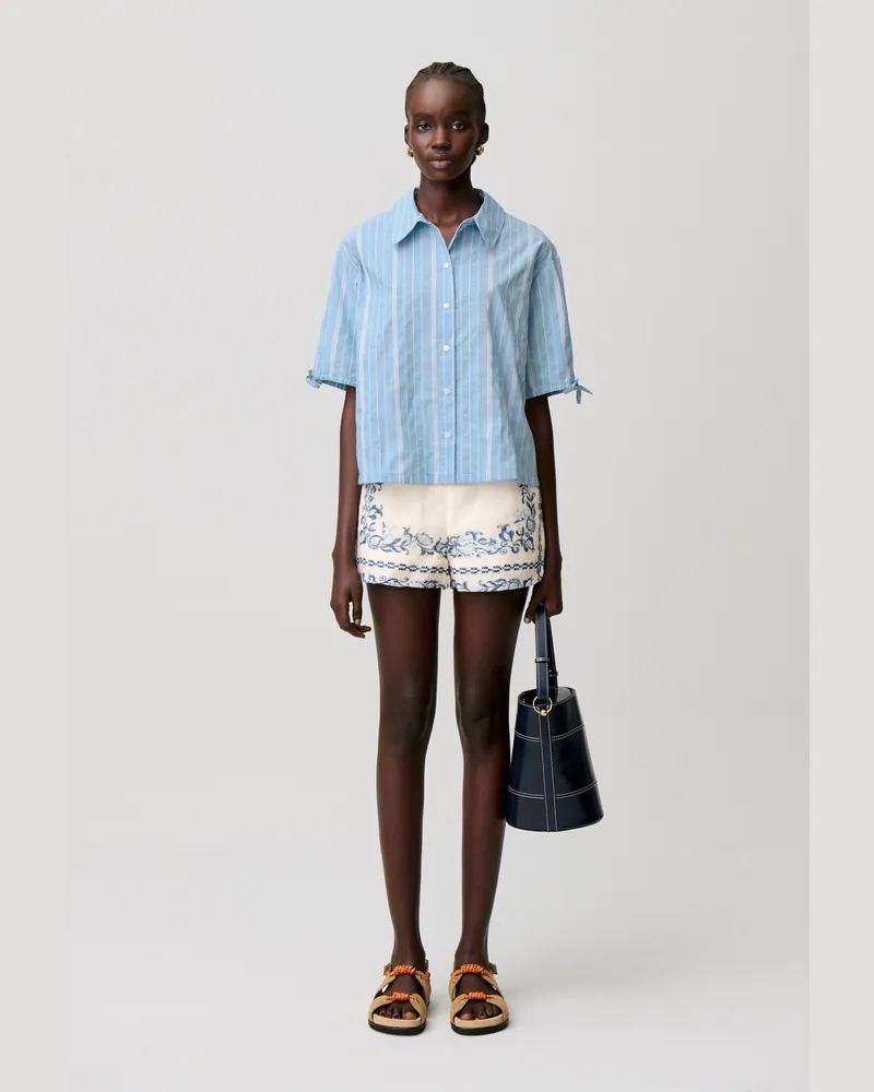 Claudie Pierlot Gestreiftes Claudine-Hemd Zweifarbig