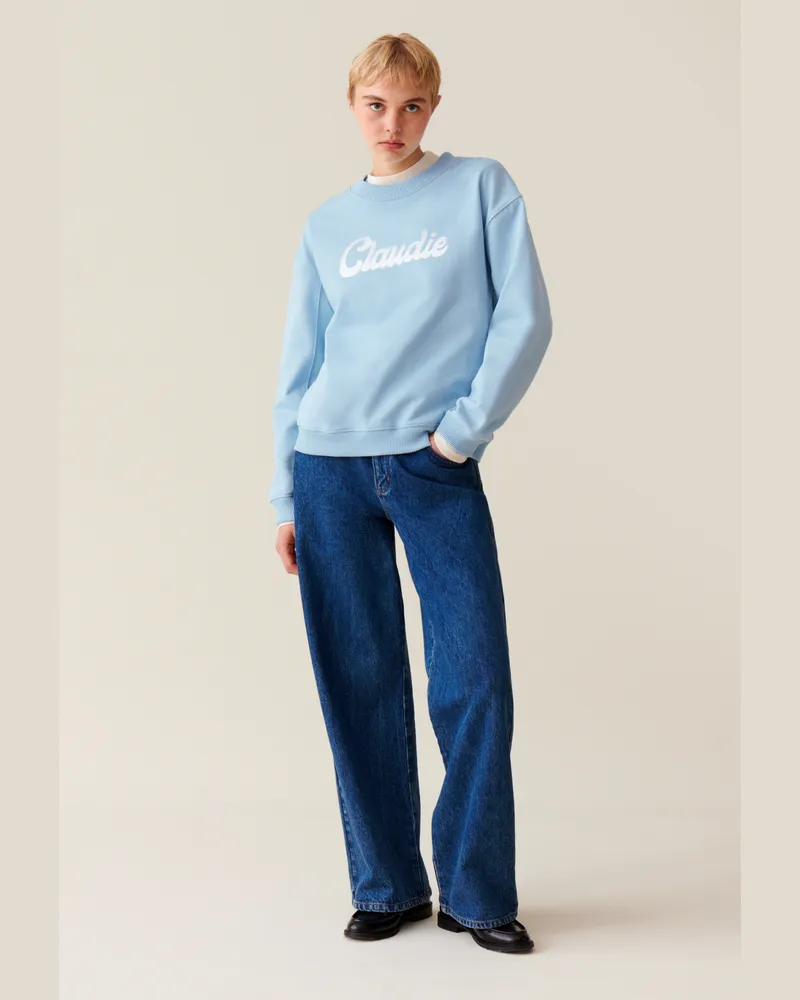 Claudie Pierlot Weites Claudie Sweatshirt Himmel-blau