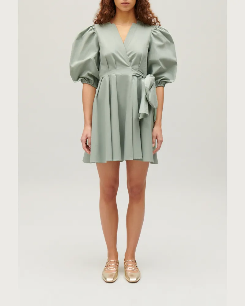 Claudie Pierlot Kurzes Wickelkleid Mandel