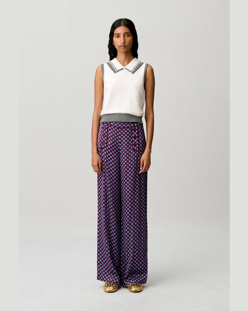Claudie Pierlot Gestreiftes Stricktop Ecru