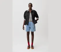 Denim-Shorts mit geradem Bein