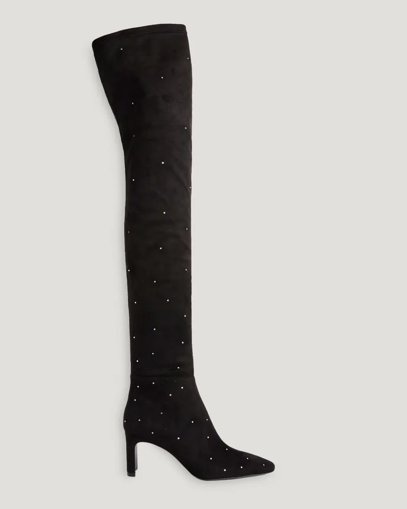 Claudie Pierlot Schwarze Strass-Strumpfhosen Schwarz