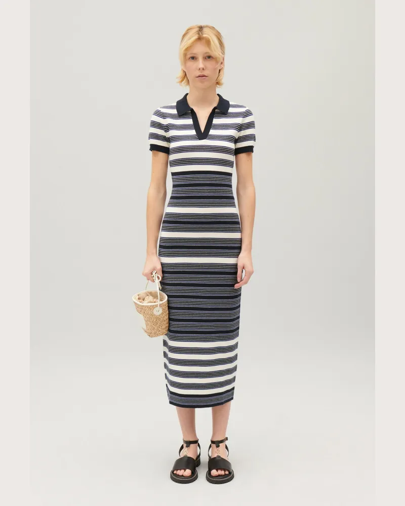 Claudie Pierlot Langes, zweifarbiges Strickkleid Zweifarbig