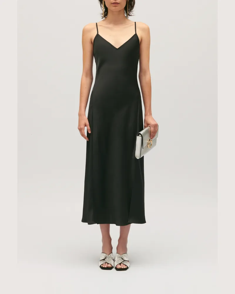 Claudie Pierlot Midi-Negligé-Kleid schwarz Schwarz