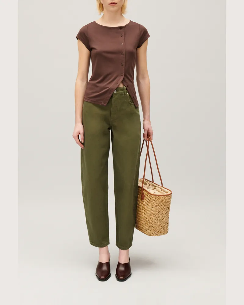 Claudie Pierlot Khaki Mom Luc Jeans Khaki