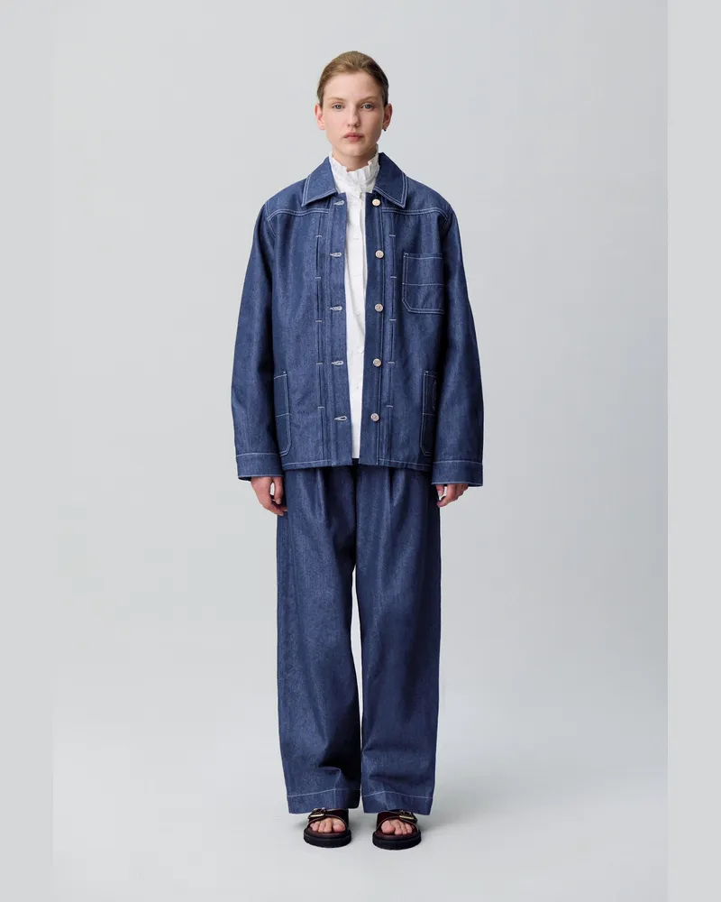 Claudie Pierlot Gerade Jeansjacke Denim-blue