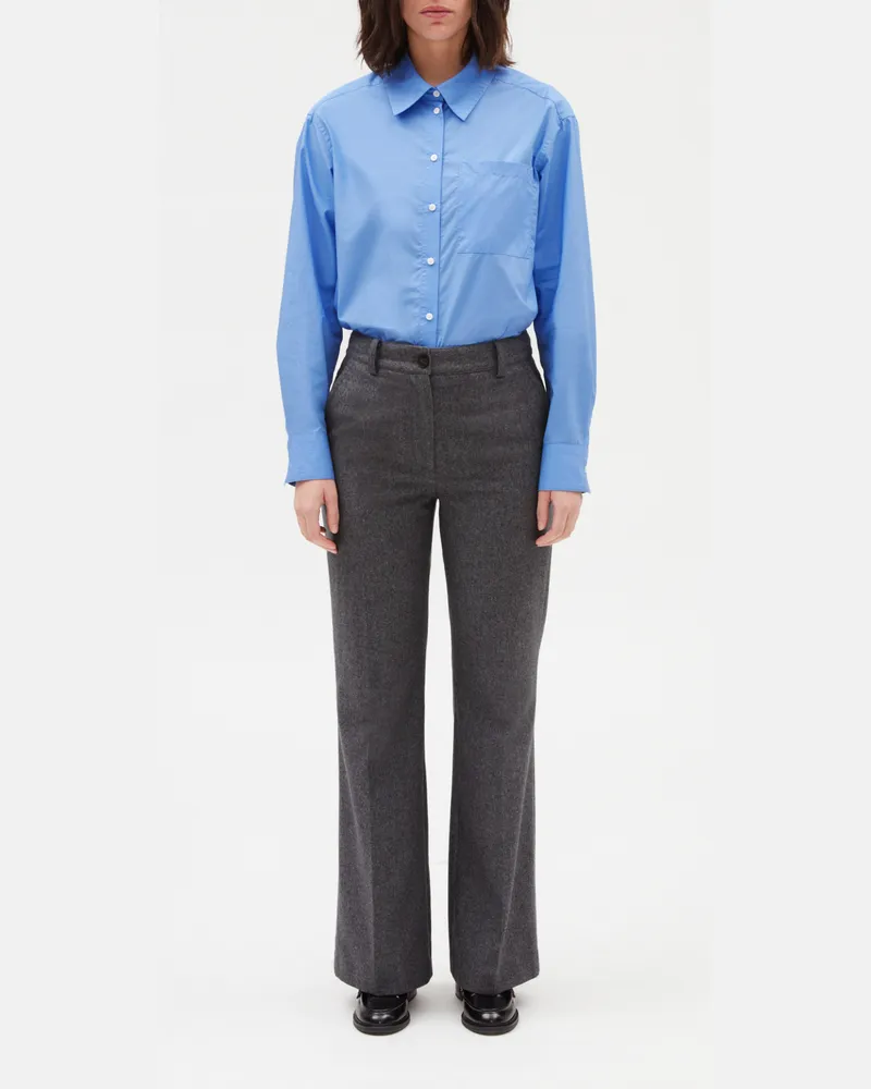Claudie Pierlot Flare-Hose, grau meliert Grau-meliert