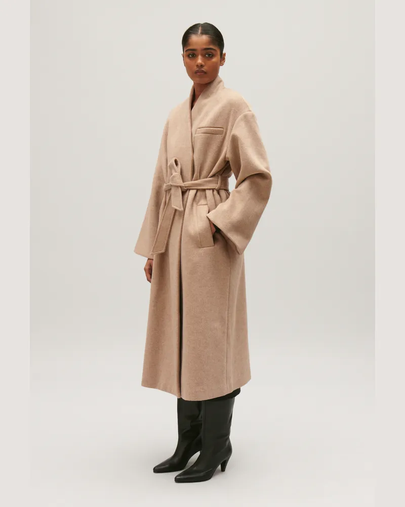 Claudie Pierlot Breiter Mantel Beige