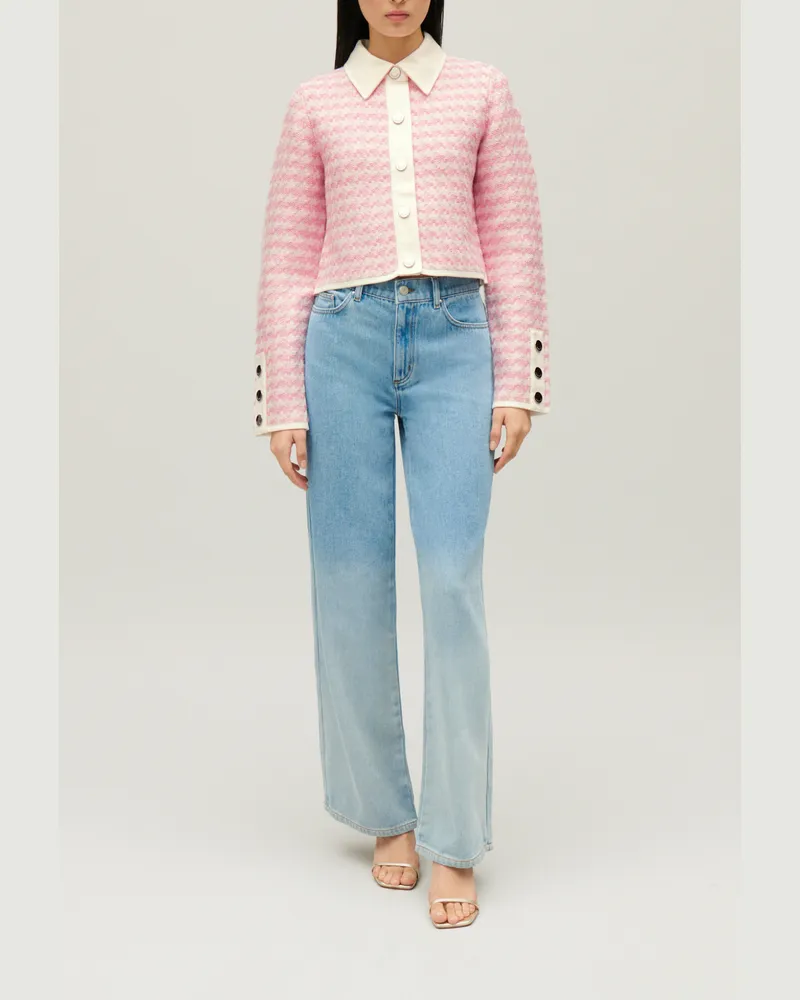 Claudie Pierlot Zweifarbiger Strick-Cardigan Zweifarbig