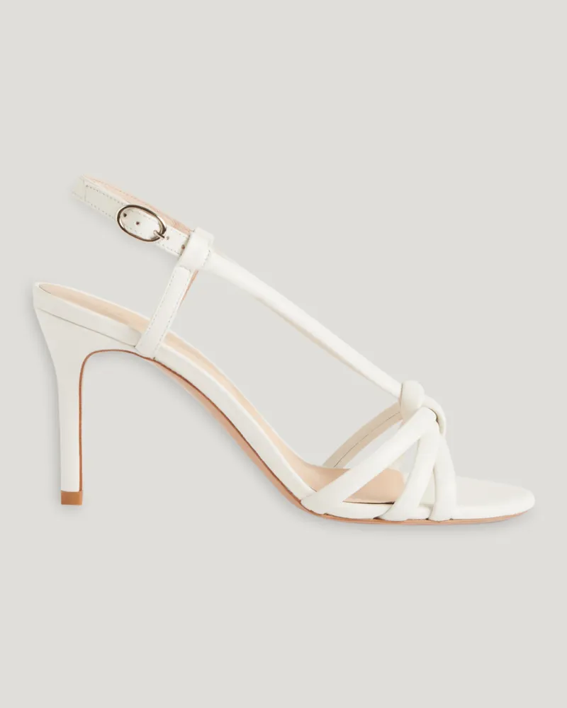 Claudie Pierlot Ledersandalen, écrufarben Ecru
