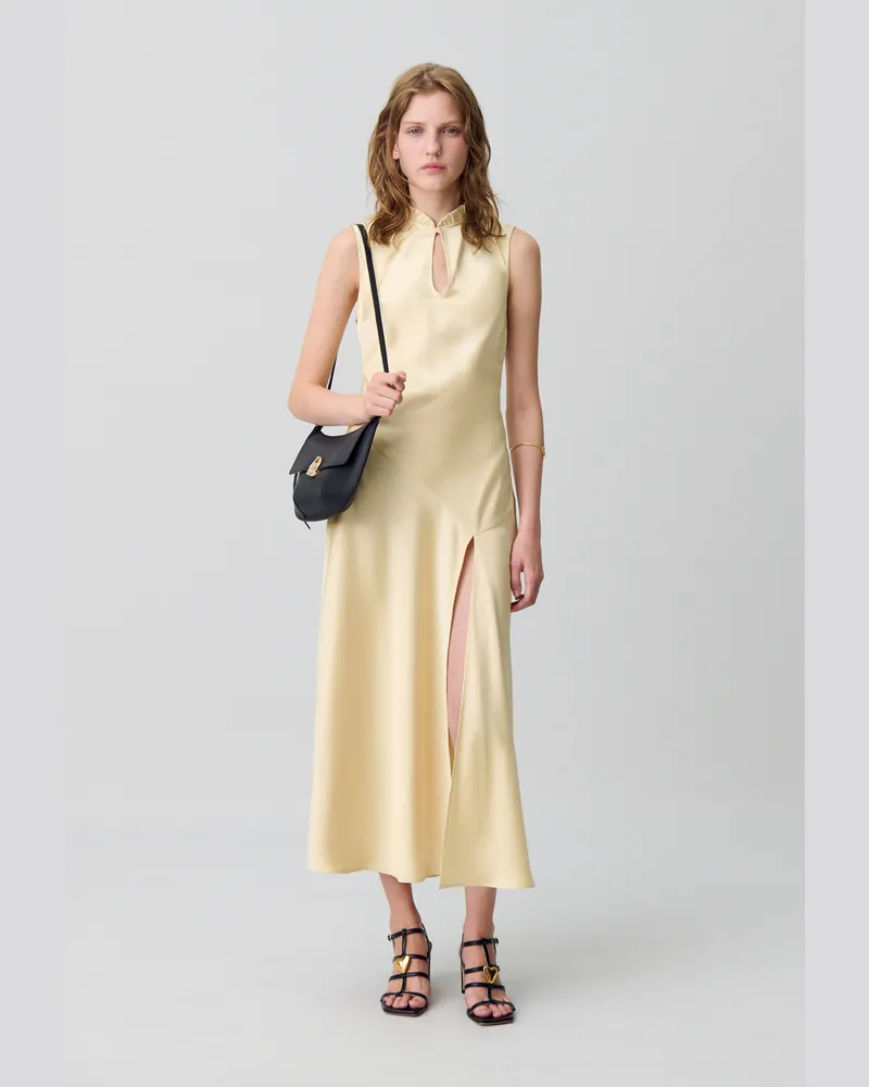 Claudie Pierlot Fließendes Maxikleid Jaune