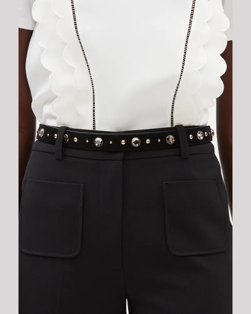 Claudie Pierlot Gürtel Leder Schwarz