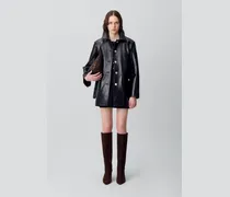 Weite Lederjacke