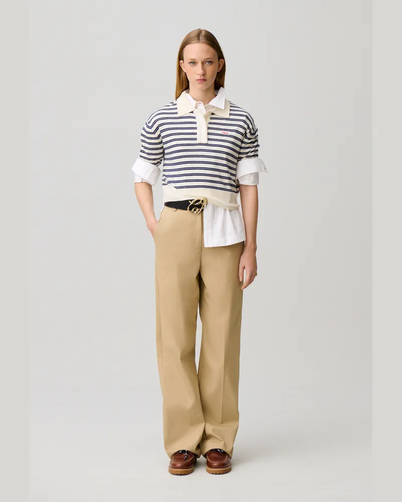 Claudie Pierlot Gerade Hose Beige