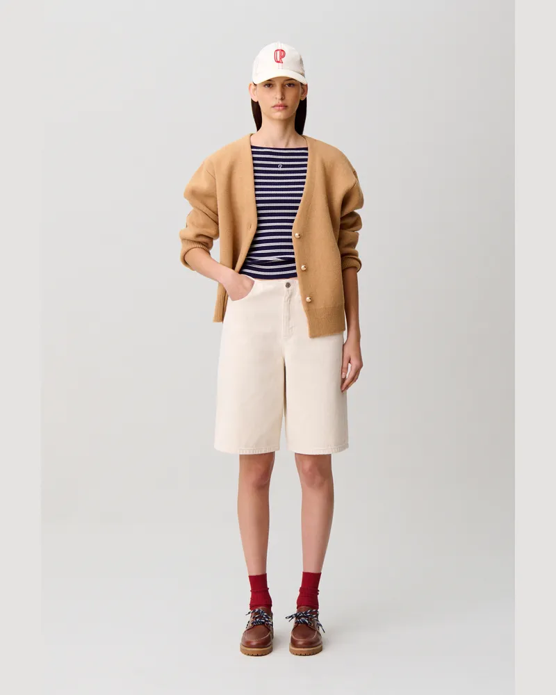 Claudie Pierlot Denim-Bermuda Ecru Denim