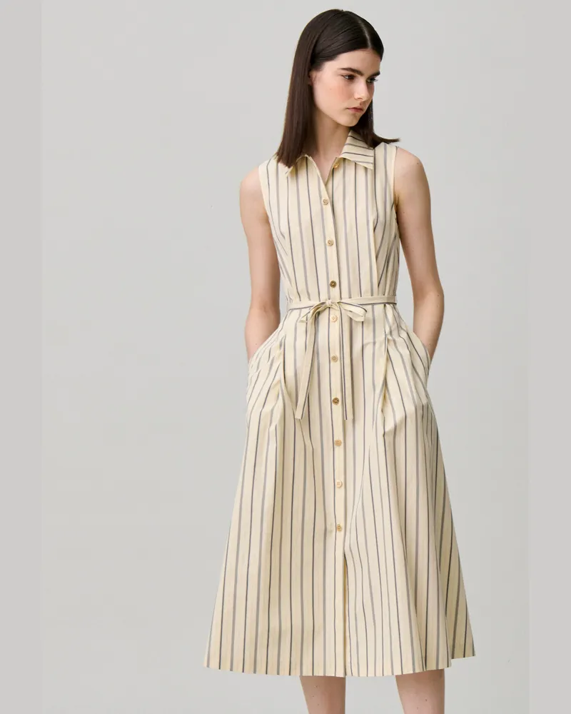 Claudie Pierlot Ärmelloses langes Kleid Zweifarbig