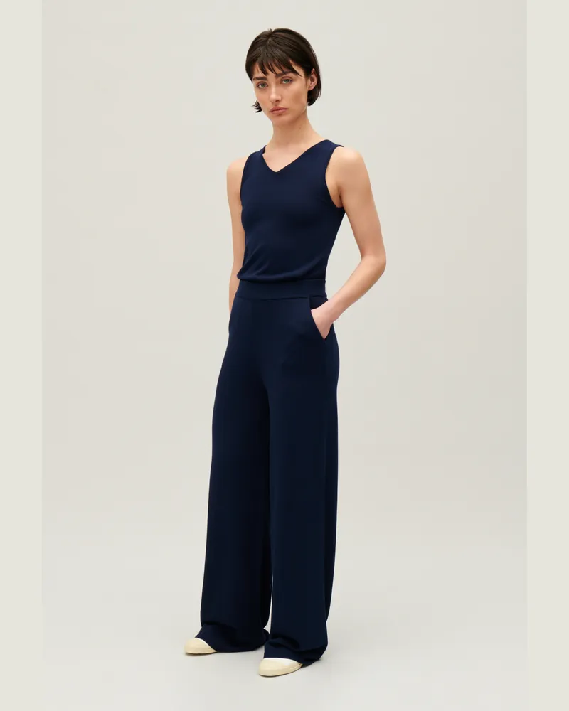 Claudie Pierlot Fließende Strickhose Marine
