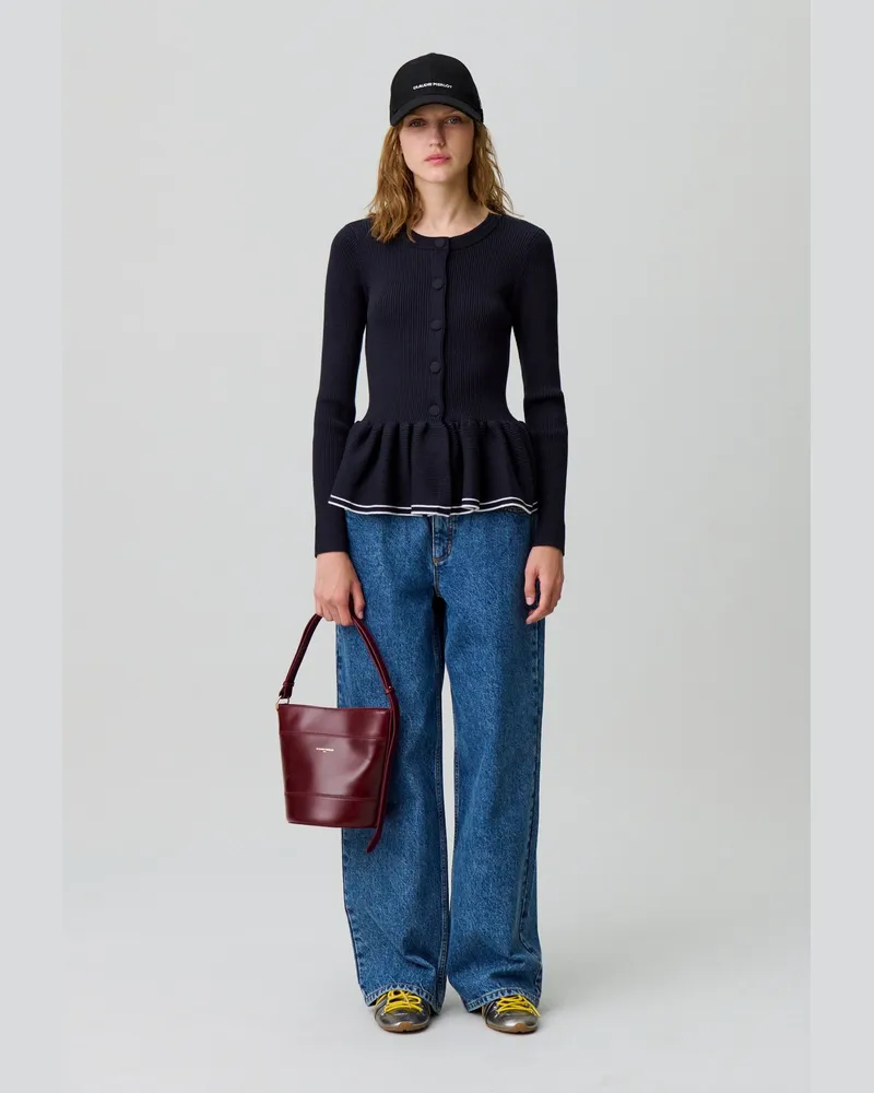 Claudie Pierlot Taillierter Strick-Cardigan Marine