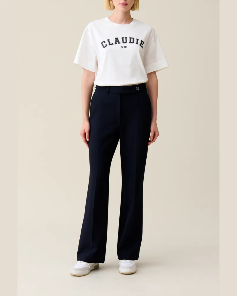 Claudie Pierlot Kurzärmeliges T-Shirt Claudie Paris Ecru