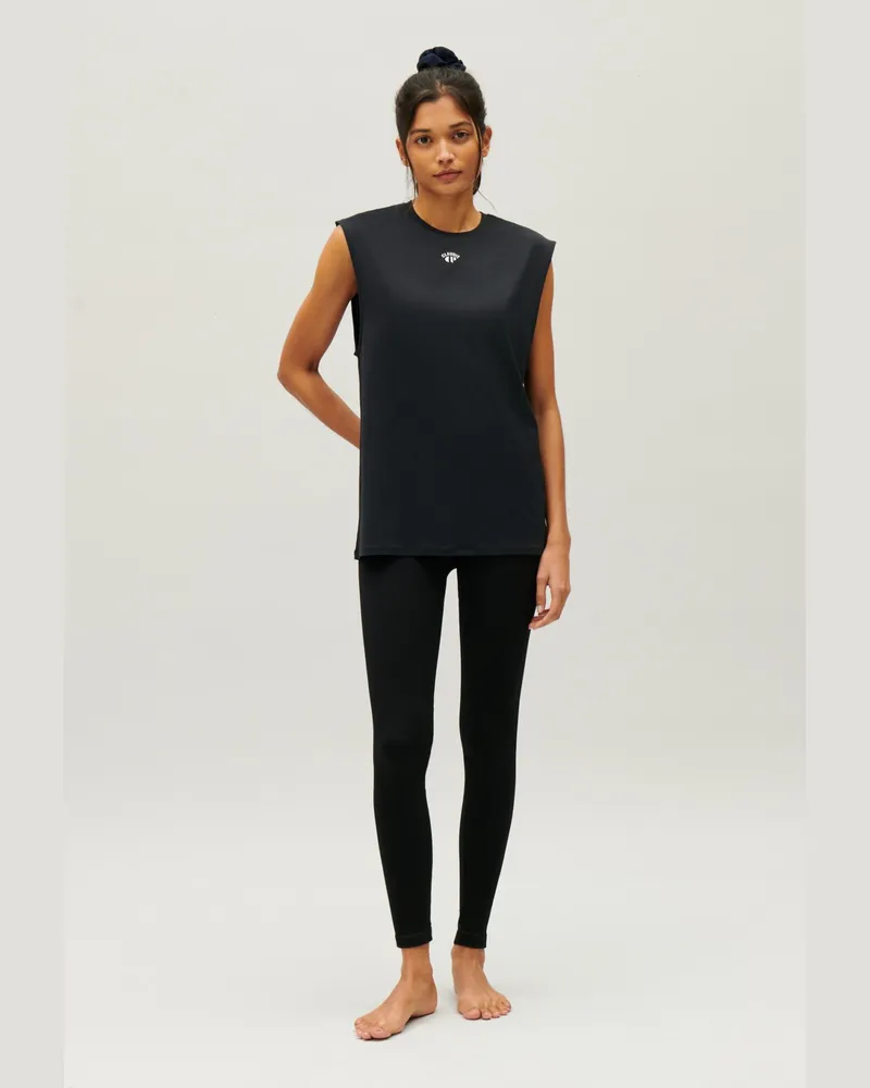 Claudie Pierlot Schwarzes Trägertop Claudie x Circle Volcan