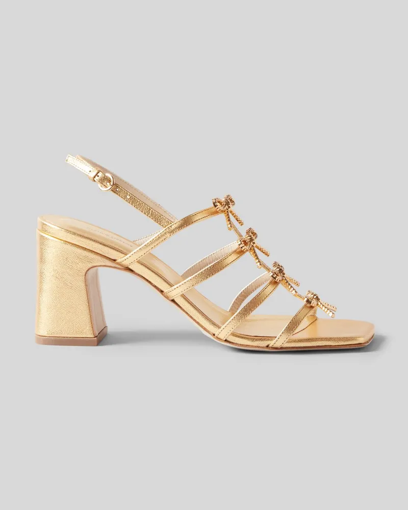 Claudie Pierlot Ledersandalen mit Absatz Gold