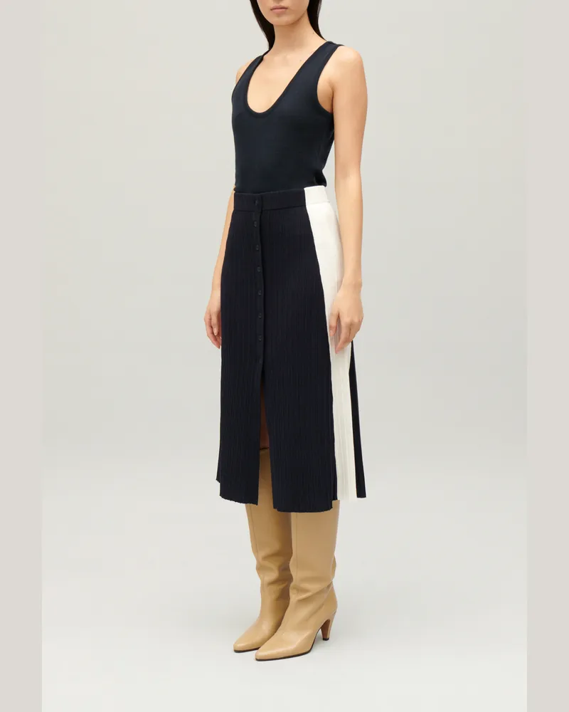 Claudie Pierlot Midi-Rock zweifarbig Zweifarbig